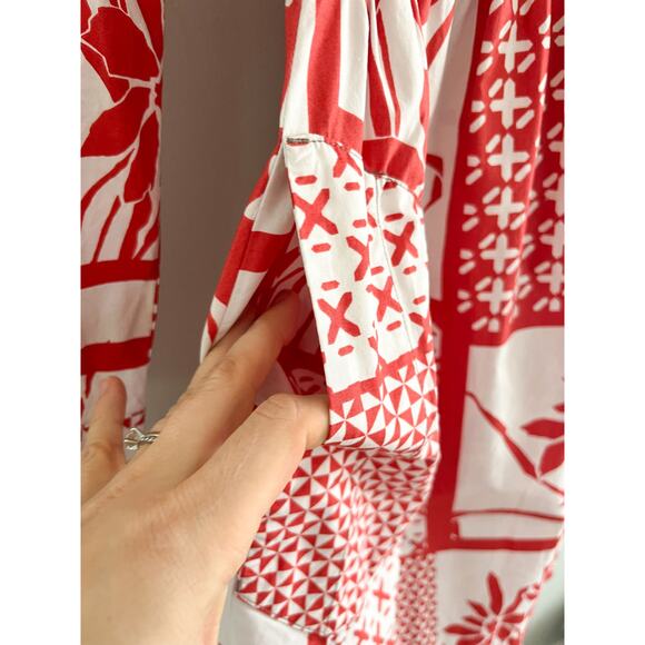 Anthropologie Maeve Printmaker Poplin Shirtdress Sz XS Bohemian - Picture 5 of 12